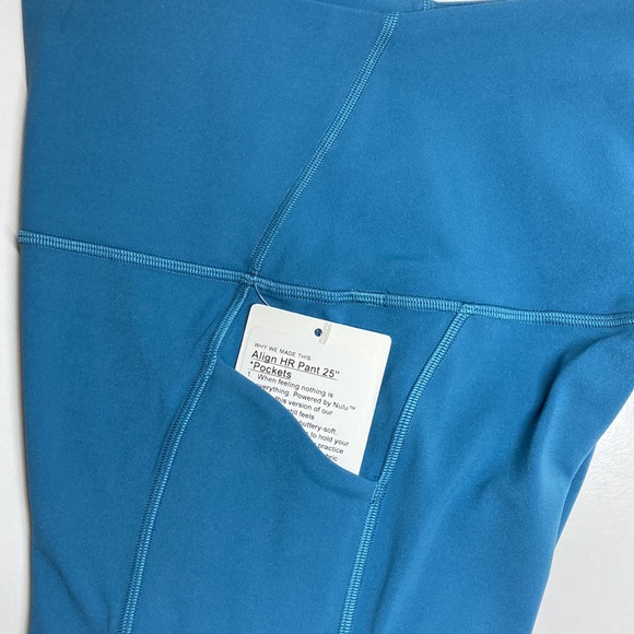 🎈Lululemon Align 25” (7/8) Pockets Capri Blue 6 - Picture 8 of 10
